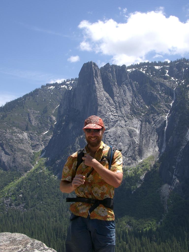 We met a friendly American Sean near the top who soloed the route.