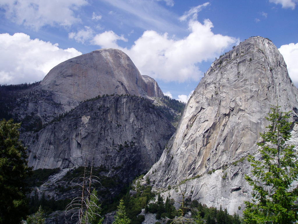 half dome in background