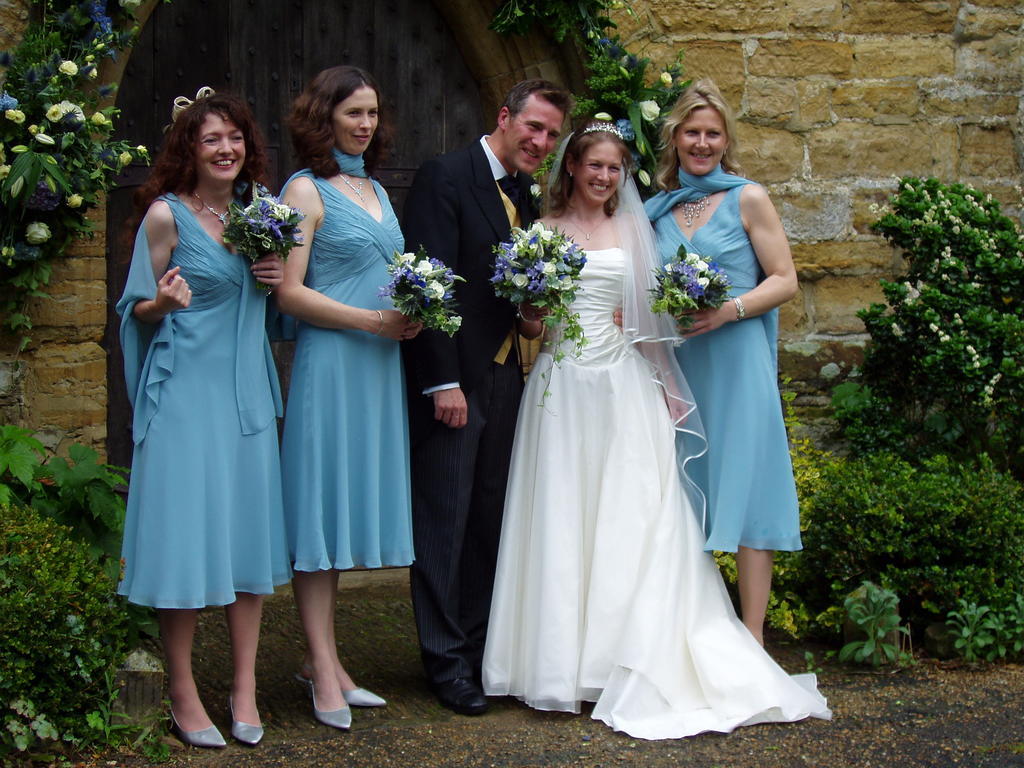 Bride and bridesmaids