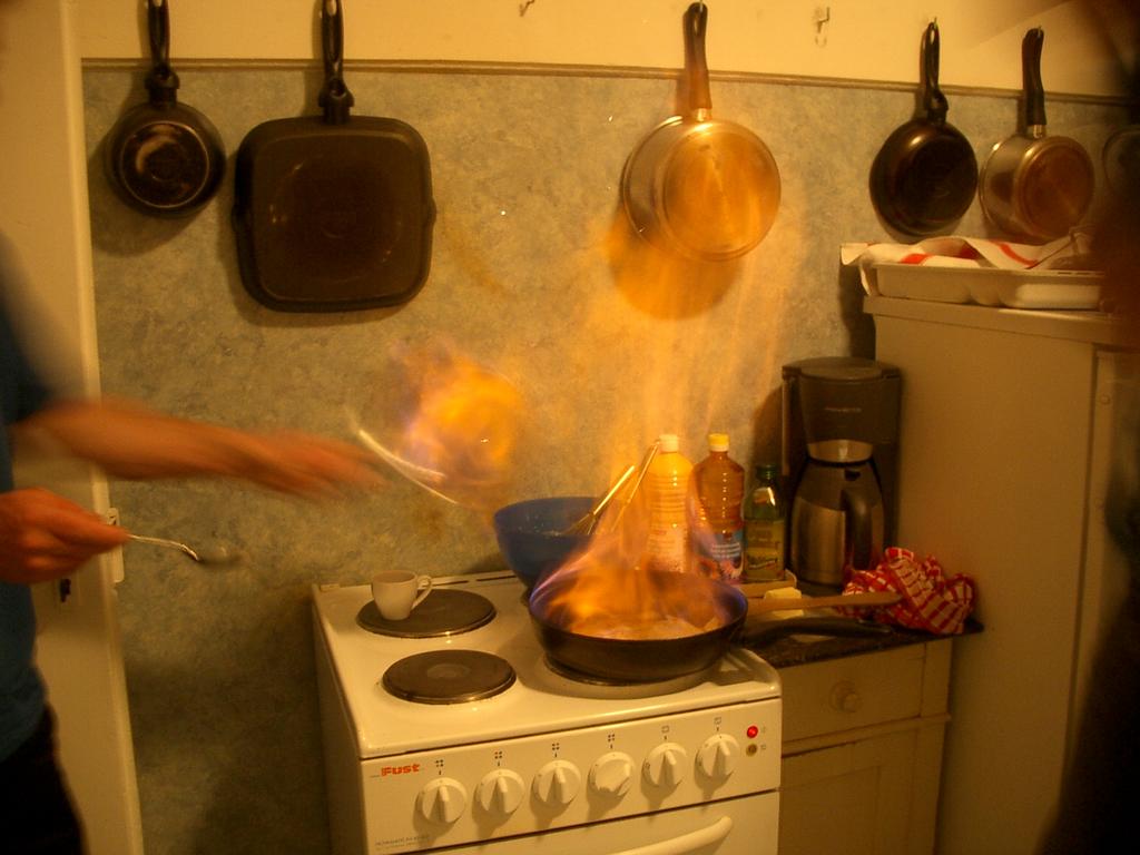 Flambe pancakes a la Davos