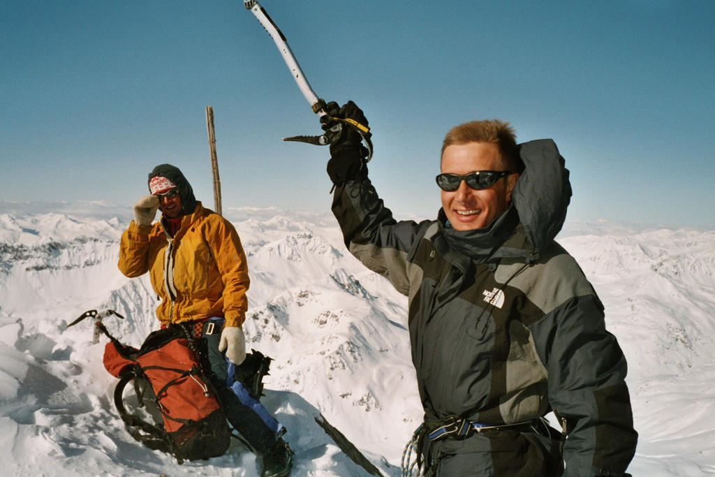 Blair and Jim on the very cold summit.