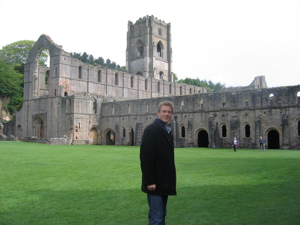 Jim at Fountains Abbey