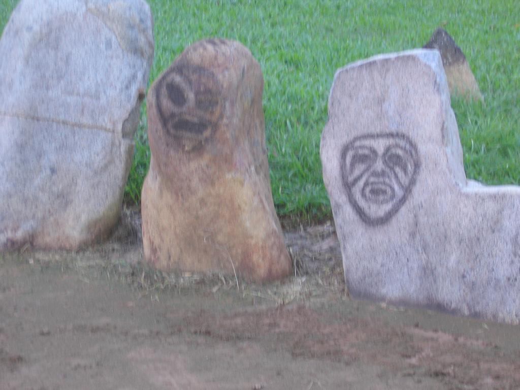 Taino ceremonial ball court stones