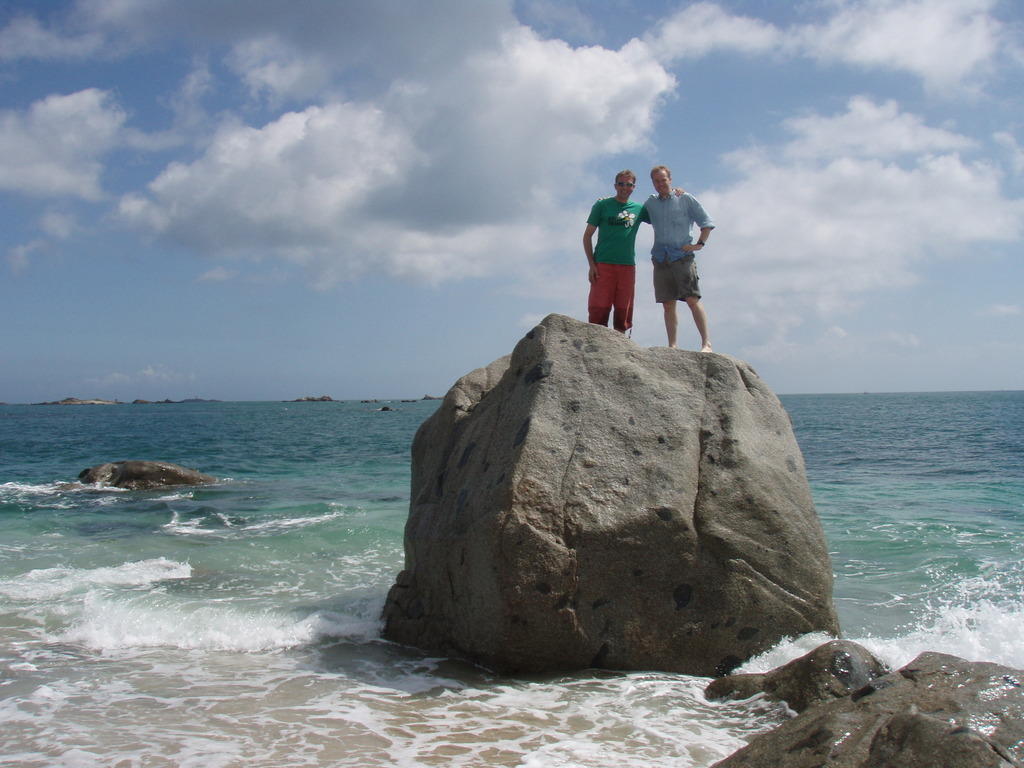 Jim and Mark on a Rock