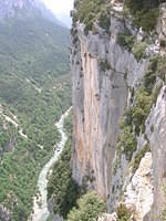 Climbing in the Verdon Gorge