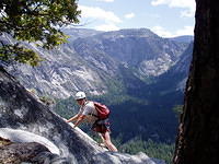 Ali near the top of Royal Arches