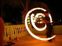 Fire dancer on New Year's eve
