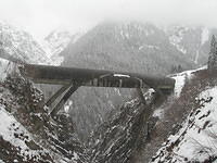 Road in a Covered Tube for Powder Snow Avalanche Protection